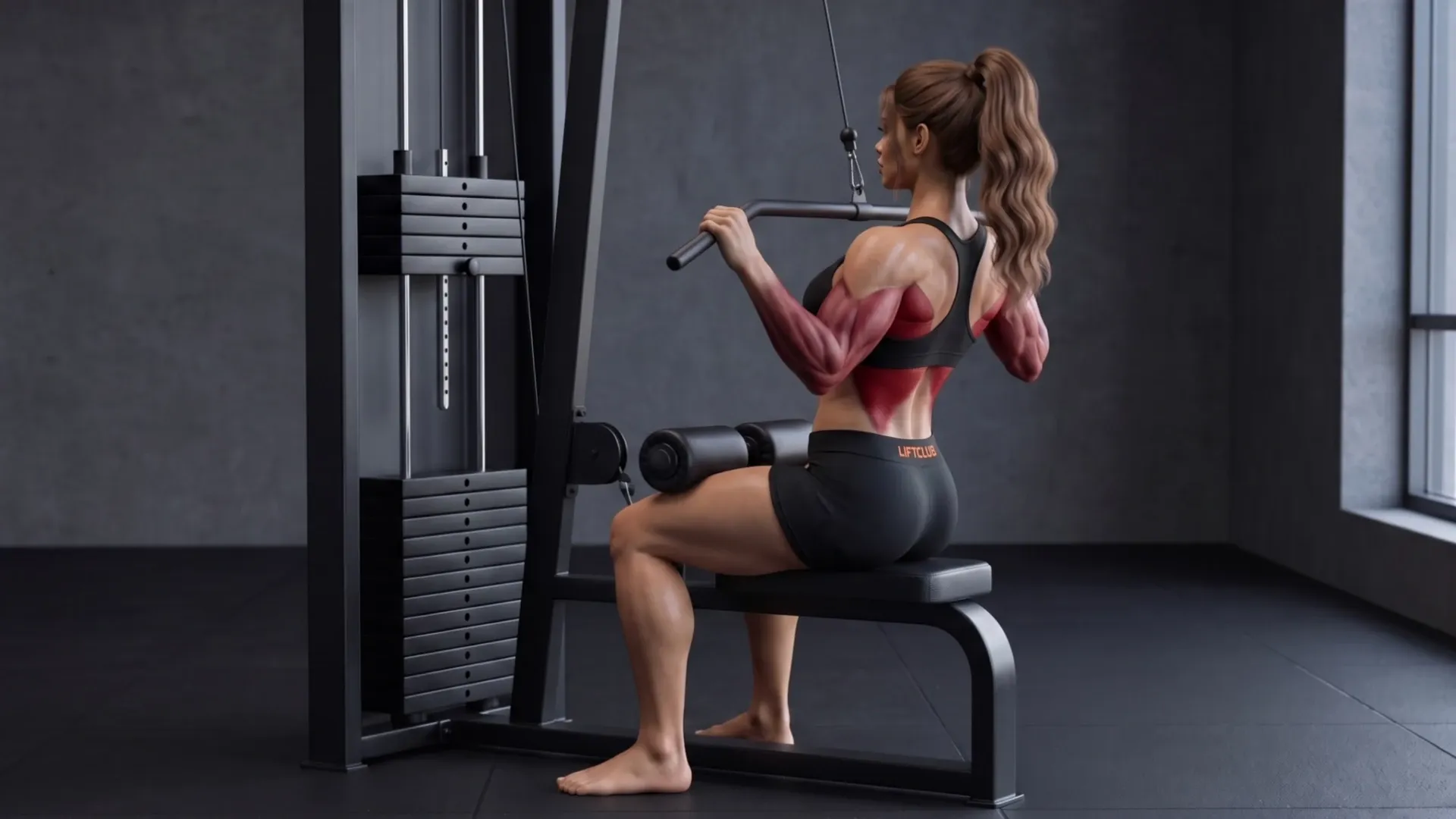 Lat pulldown, Ashley